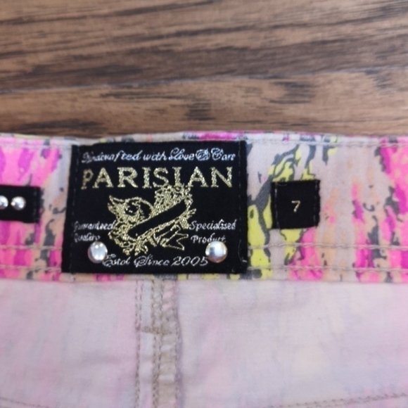 Parisian Bright Patterned High Waisted Shorts 7 - Picture 4 of 5